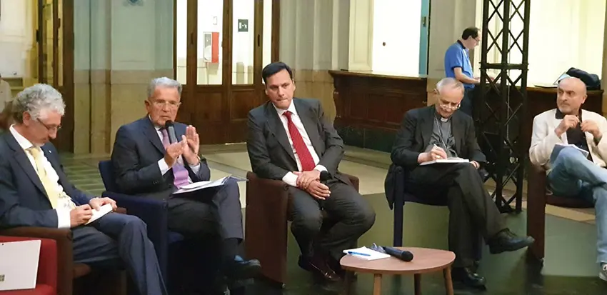 INS2019 13 Settembre 2019 – Roberto Rossini, Romano Prodi, Andrea Monda, Mons. Matteo Zuppi e Ivano Marescotti